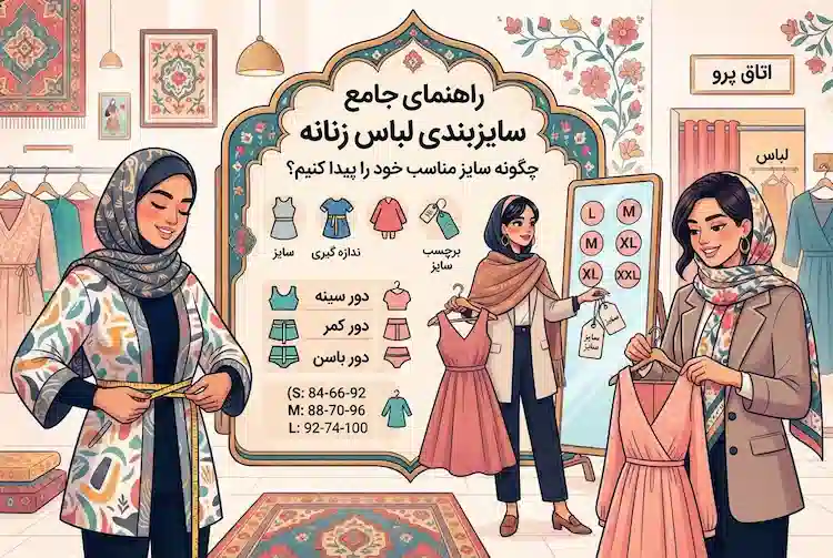 راهنمای سایزبندی لباس زنانه