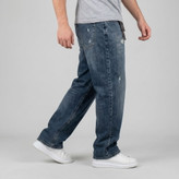 شلوار بگ مردانه آبی زاپدار